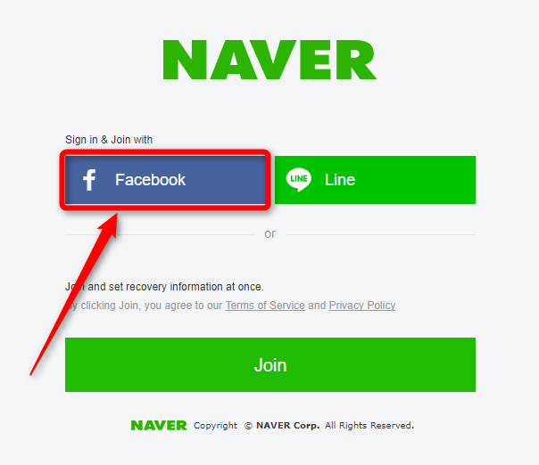 韓国naverのアカウントを 日本で取得する方法 Facebookアカウントで